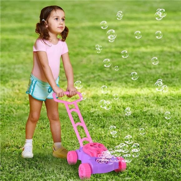 Bubble Lawn Mower for Toddlers | Electronic Bubble Blower Machine | Fun Bubbles - Picture 3 of 6